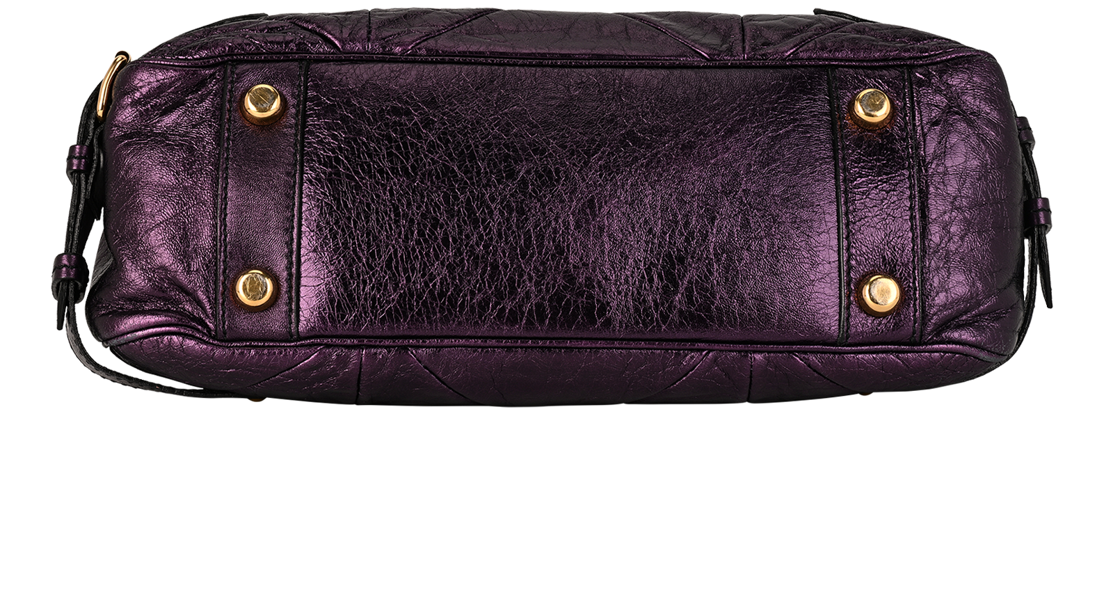 Quilted Double Handle, &pound;110, Handbags, Purple, Leather, Top view